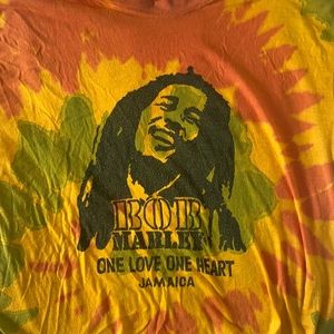 BOB MARLEY RASTA Tie Dye Crop Tee